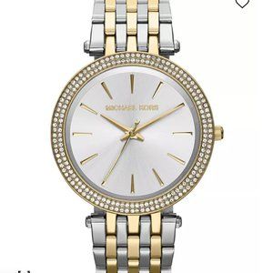 NWT Michael Kors Darci Two-Tone Stainless Steel Watch 39mm MK3215